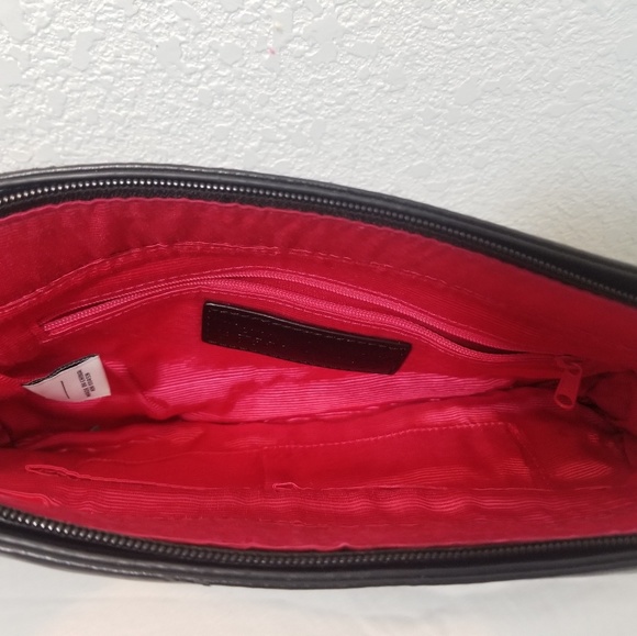 White House Black Market Leather Clutch/Black - Picture 7 of 7